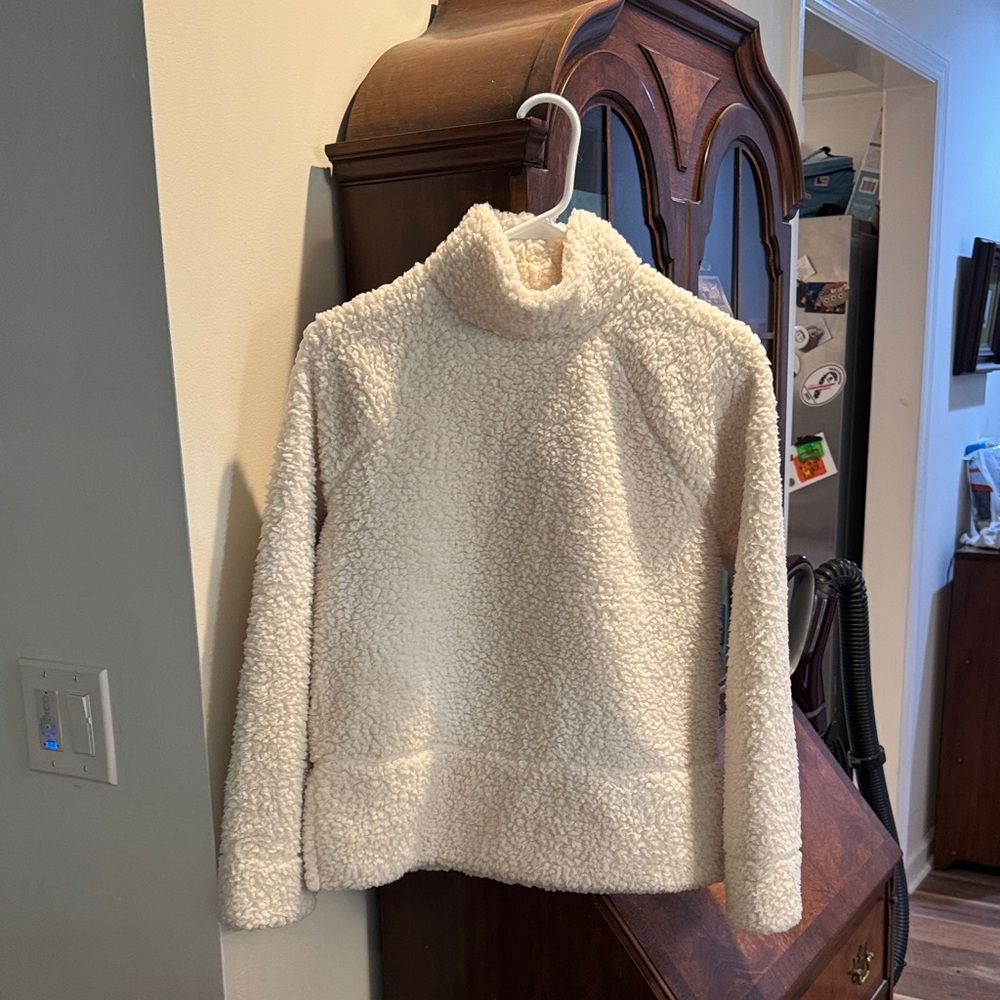NWT GAP Women’s XXS Cream/Birch Sherpa Jacket - Warm, Comfy -Ready for Fall